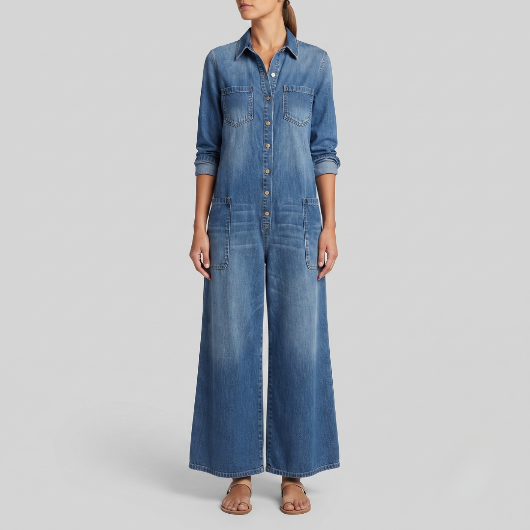 Eileen Casual Denim Jumpsuit