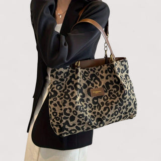 Agnes Leopard Canvas Bag