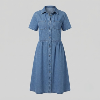 Arlet Short Sleeve Denim Dress