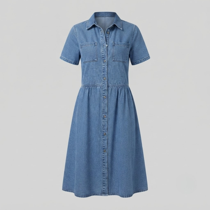 Arlet Short Sleeve Denim Dress