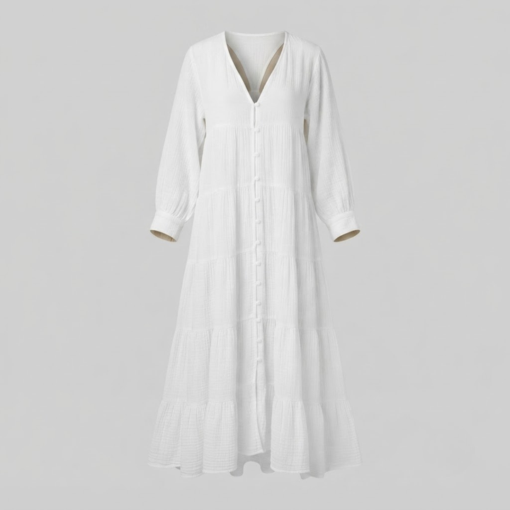 Vivian Boho Linen Dress