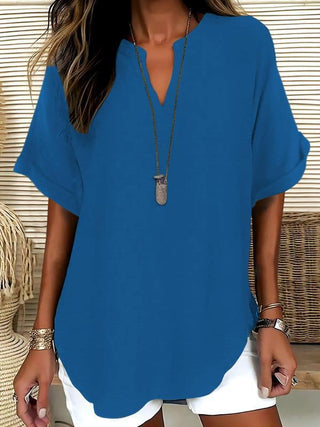 Atasia Soft Touch Notched Neck Blouse