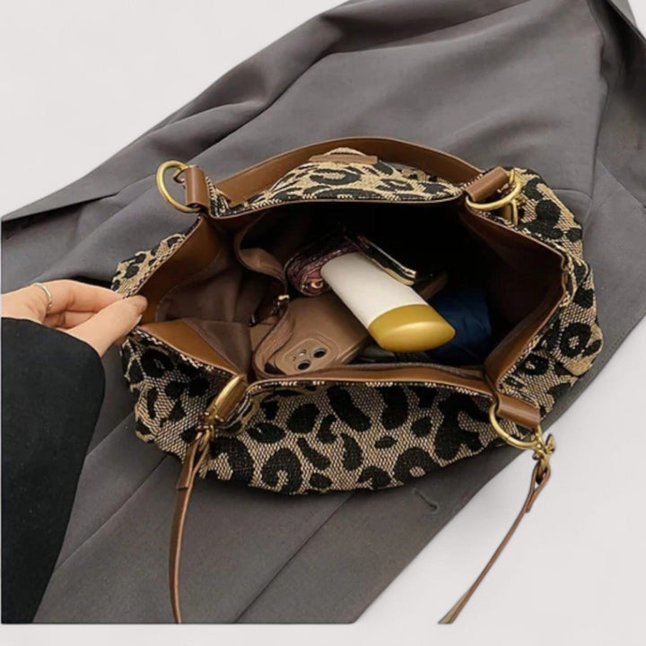 Agnes Leopard Canvas Bag