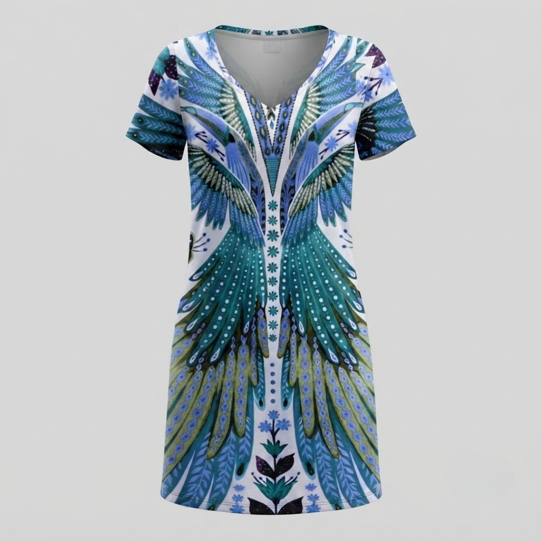 Reese Trendy Ethnic Printed Summer Dress