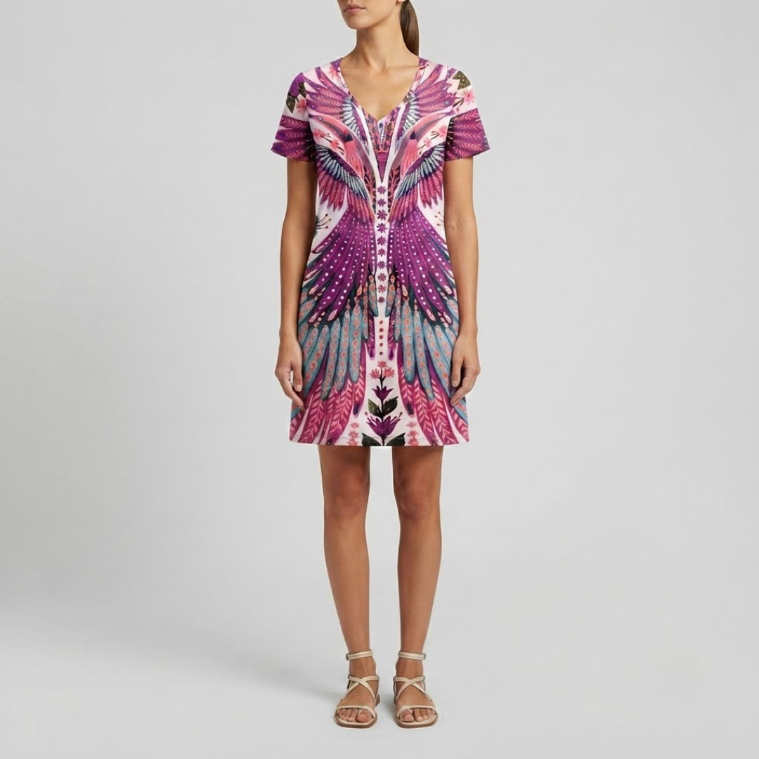 Reese Trendy Ethnic Printed Summer Dress