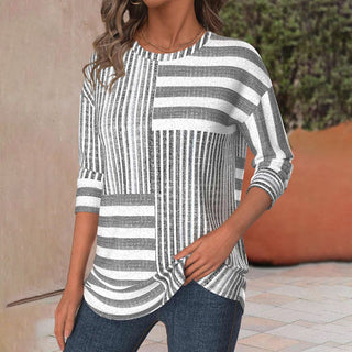 Jennie Striped Blouse in Breathable Fabric
