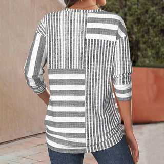 Jennie Striped Blouse in Breathable Fabric
