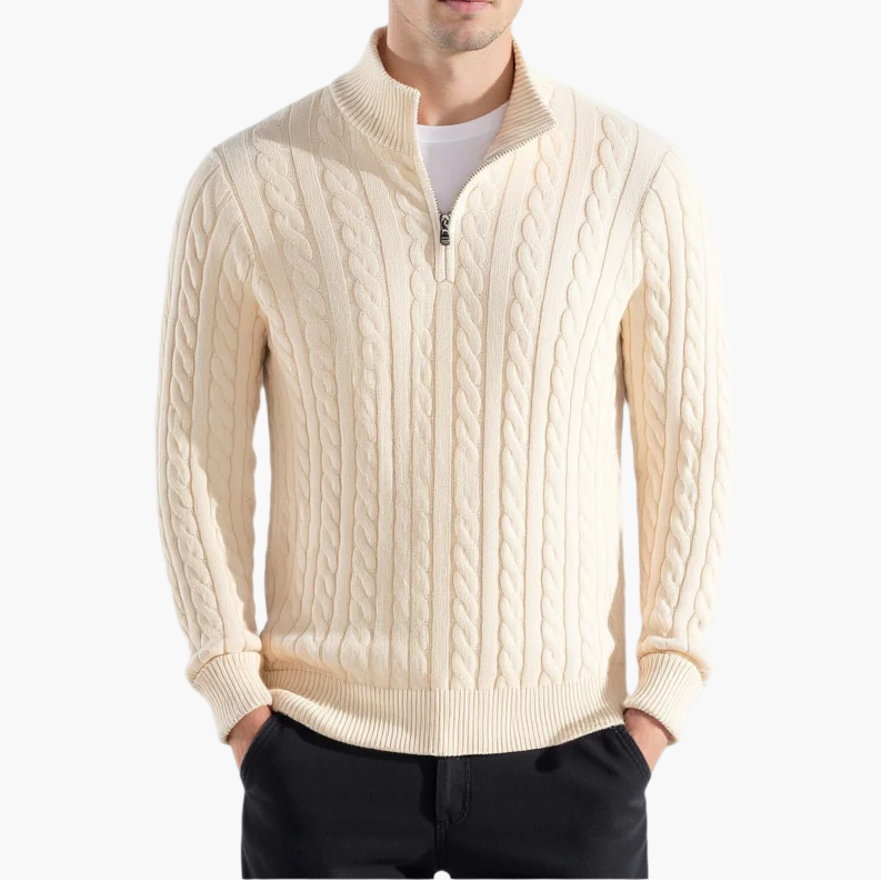 KESWICK Cable Knit Quarter Zip