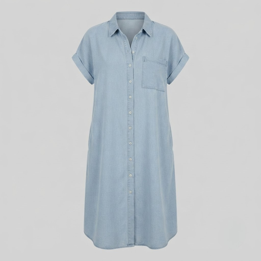 Helen Lightweight Denim Style Shirt Dress