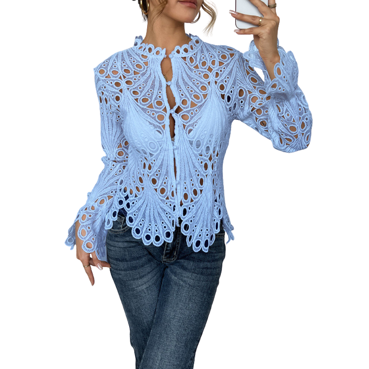 Patrice Chic Flounce Sleeve Blouse