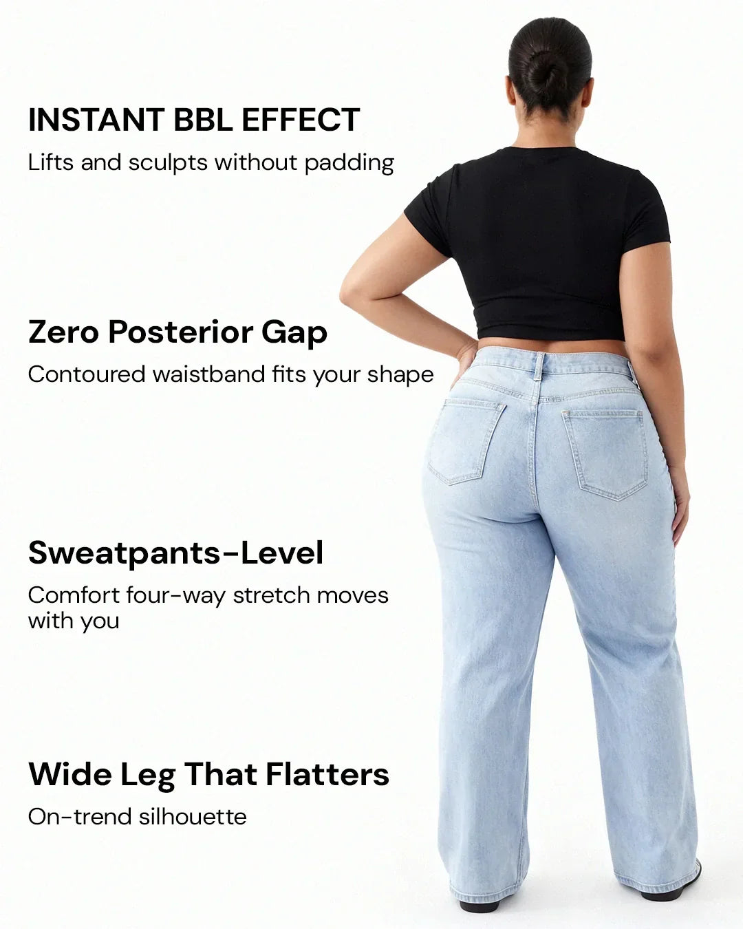 Remerie Mid Rise BBL Wide Leg Jeans