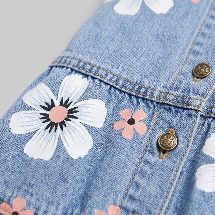 Maribel Denim Flower Dress