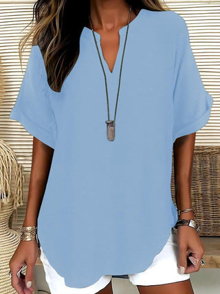 Atasia Soft Touch Notched Neck Blouse