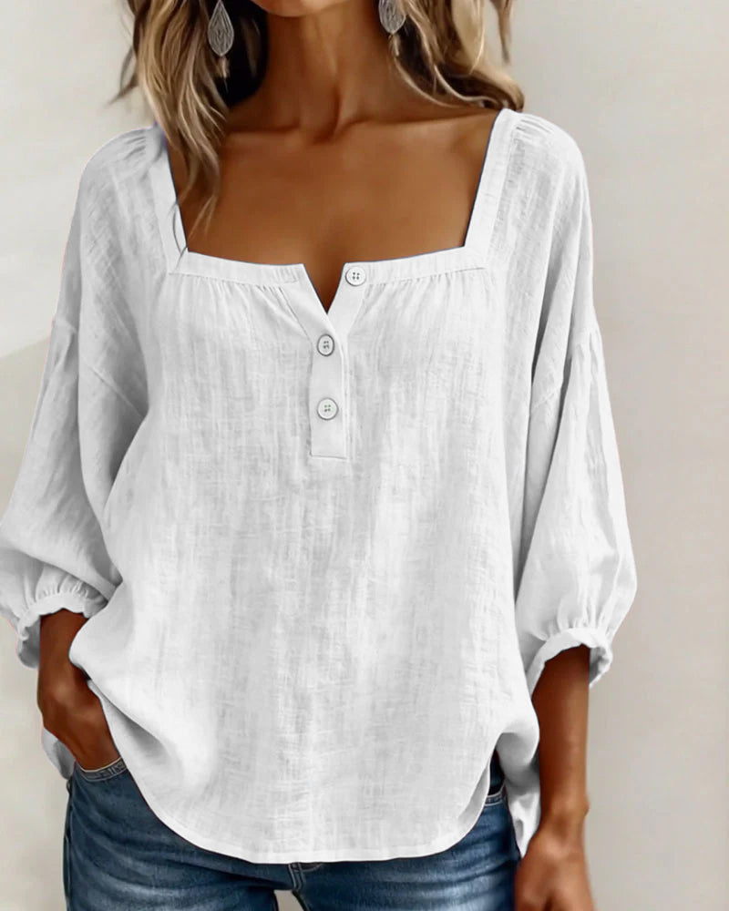 Fiona Breezy Cotton Linen Blouse
