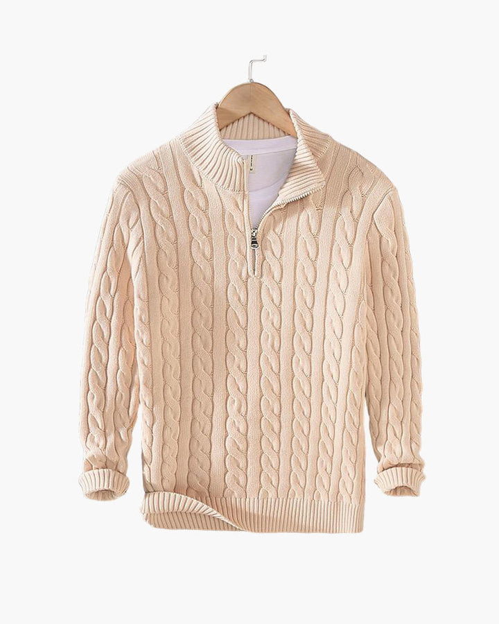 KESWICK Cable Knit Quarter Zip