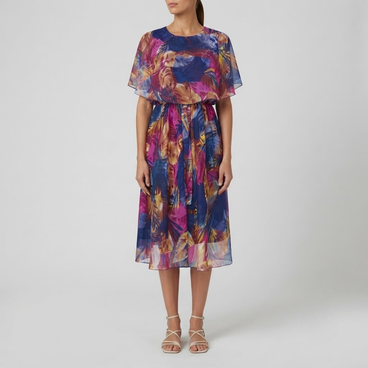 Halle Comfortable Belly Coverage Chiffon Dress