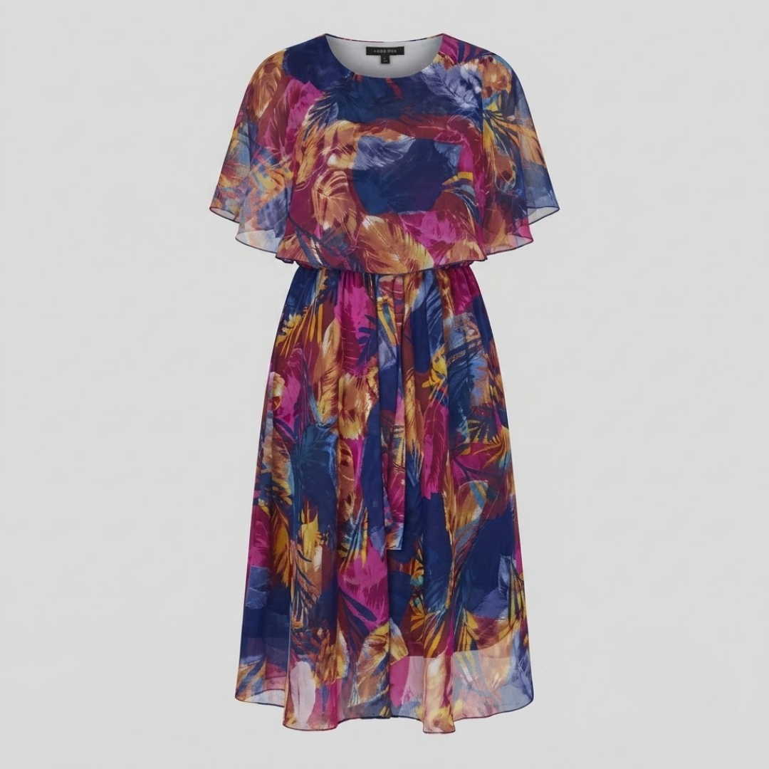 Halle Comfortable Belly Coverage Chiffon Dress