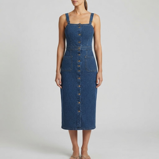 Rivka Button Up Denim Dress