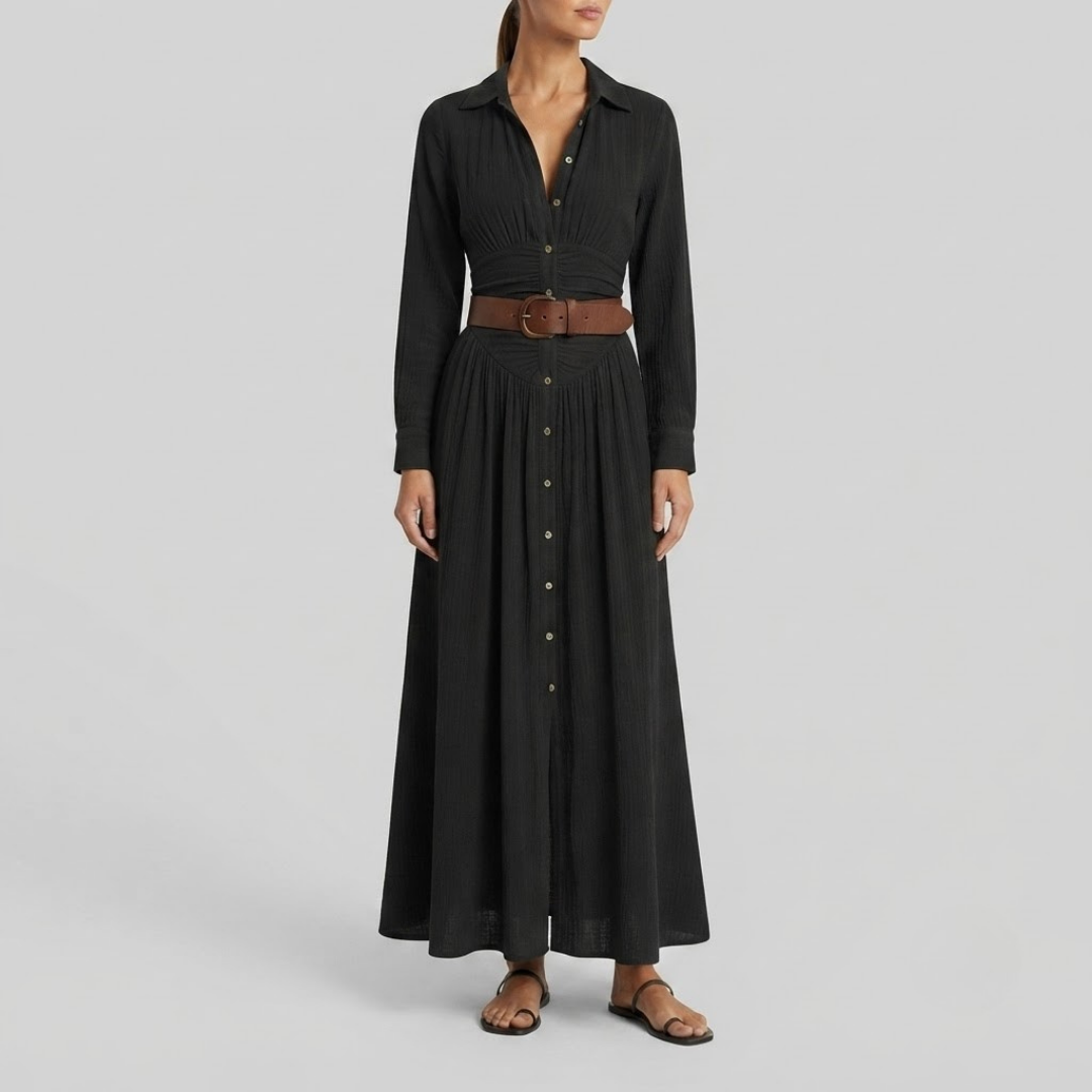 Camille Linen Blend Maxi Dress