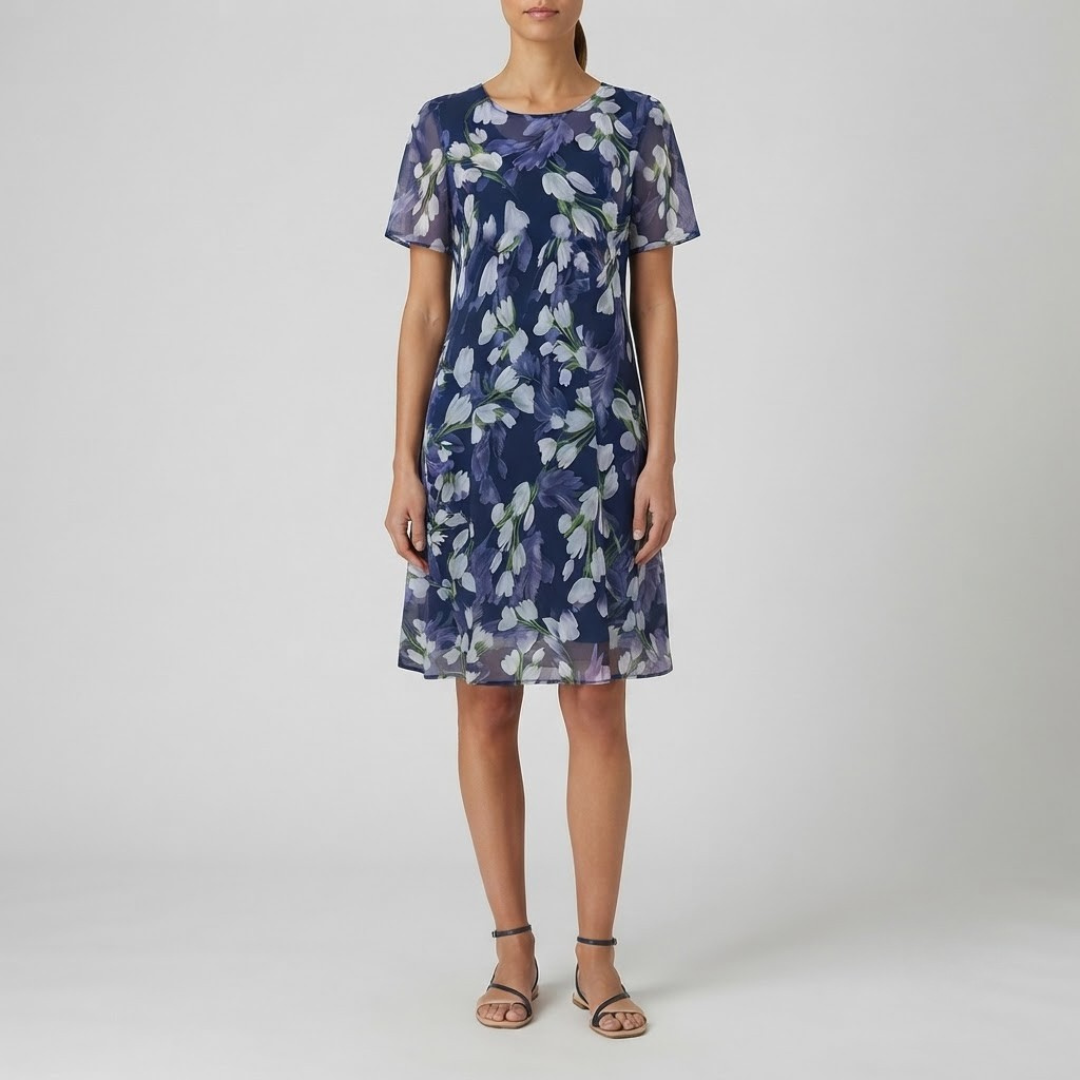Teresa Elegant Floral A-Line Dress