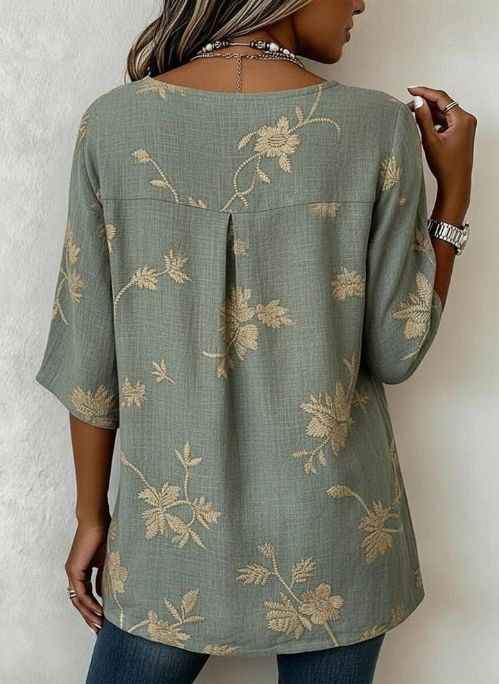Denise Floral Embroidered Blouse