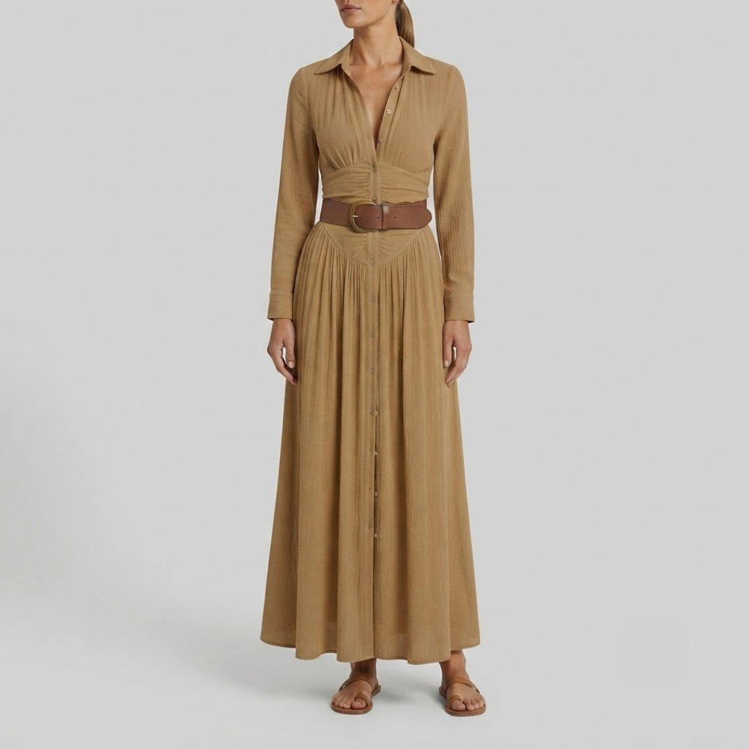 Camille Linen Blend Maxi Dress