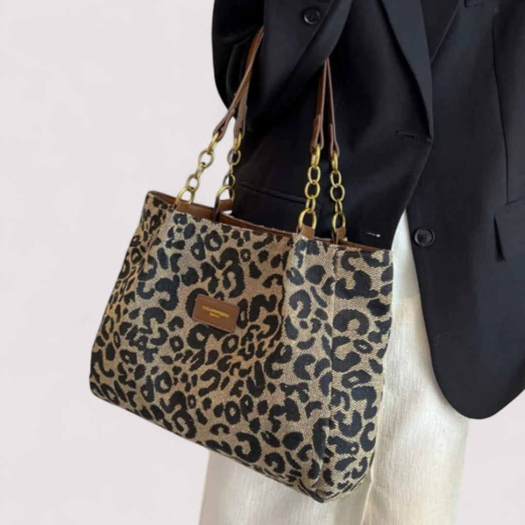 Agnes Leopard Canvas Bag