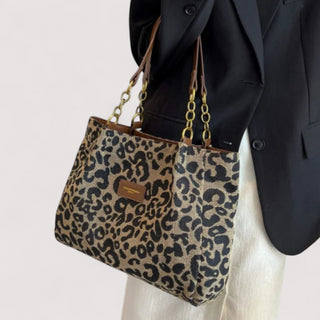 Agnes Leopard Canvas Bag