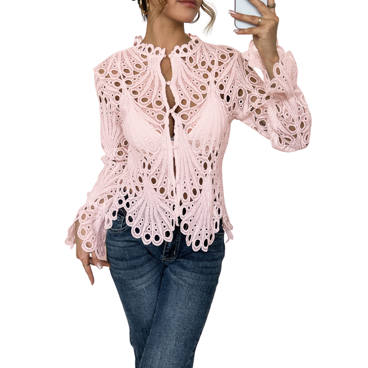 Patrice Chic Flounce Sleeve Blouse