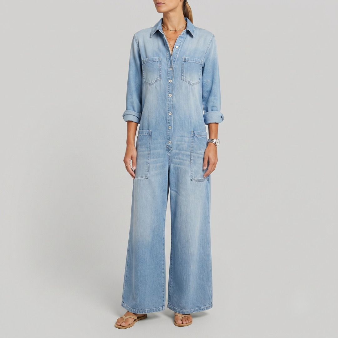 Eileen Casual Denim Jumpsuit