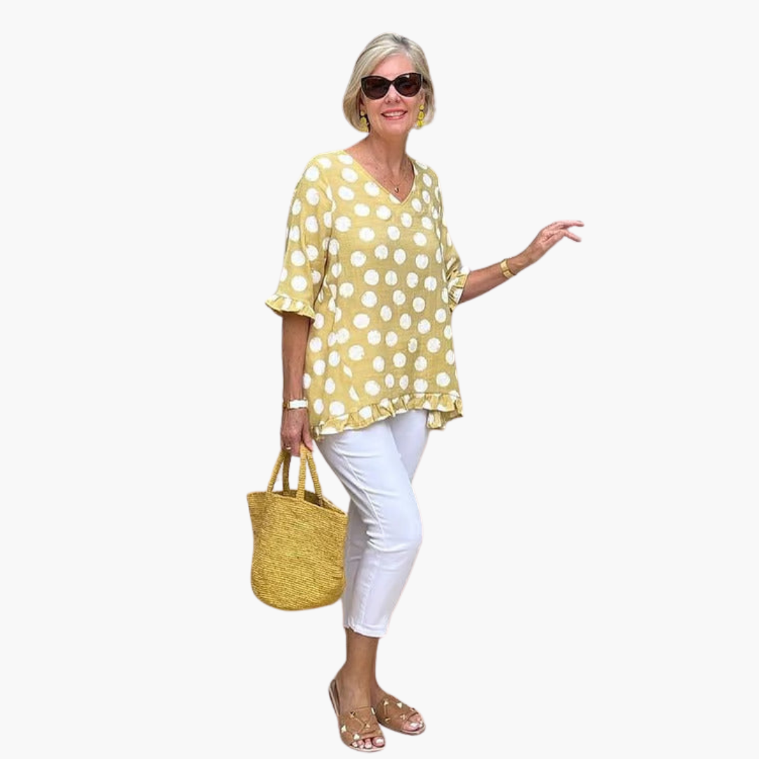 Evelyn Stylish V-Neck Blouse