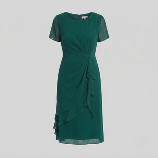 Blake Elegant Chiffon Draped Dress