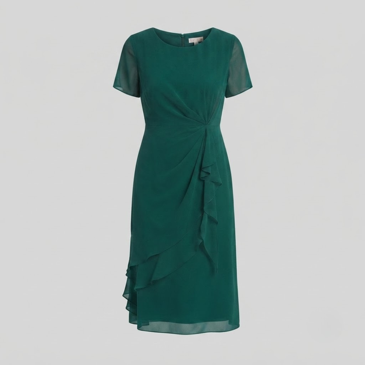 Blake Elegant Chiffon Draped Dress