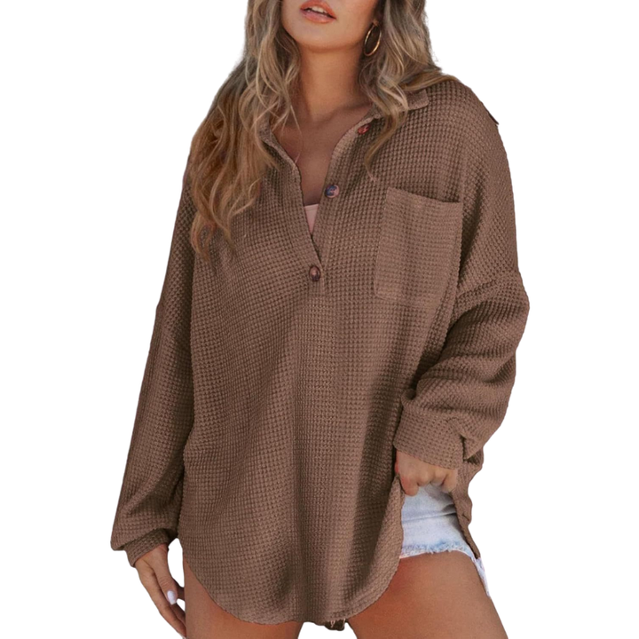 Saira Casual Lightweight V-neck Tunic Blouse