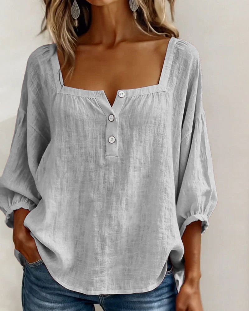 Fiona Breezy Cotton Linen Blouse
