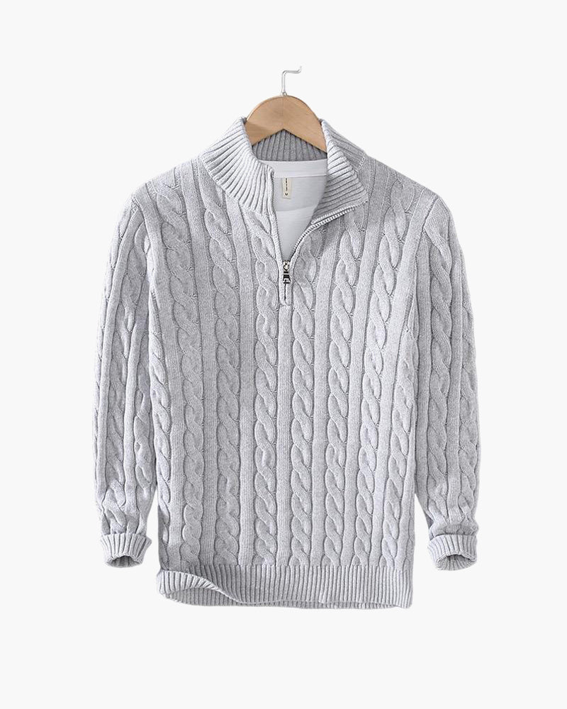 KESWICK Cable Knit Quarter Zip