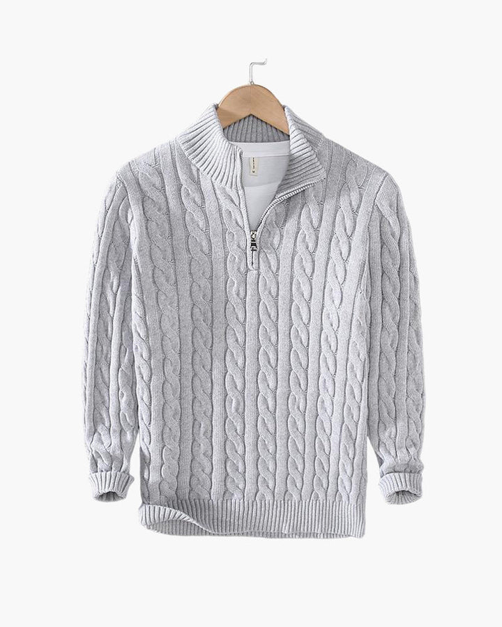 KESWICK Cable Knit Quarter Zip