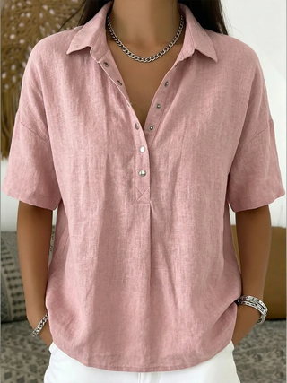Vilma Blouse with Collar and Button