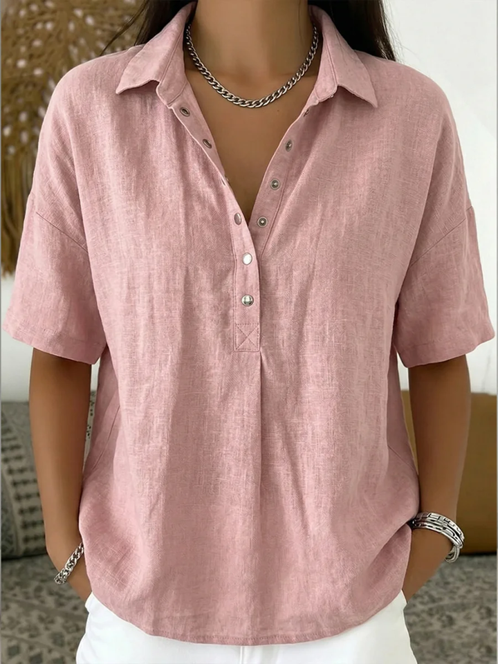 Vilma Blouse with Collar and Button
