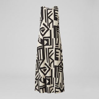 Victoria Elegant V-Neck Printed Dress
