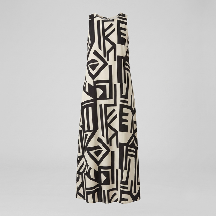 Victoria Elegant V-Neck Printed Dress
