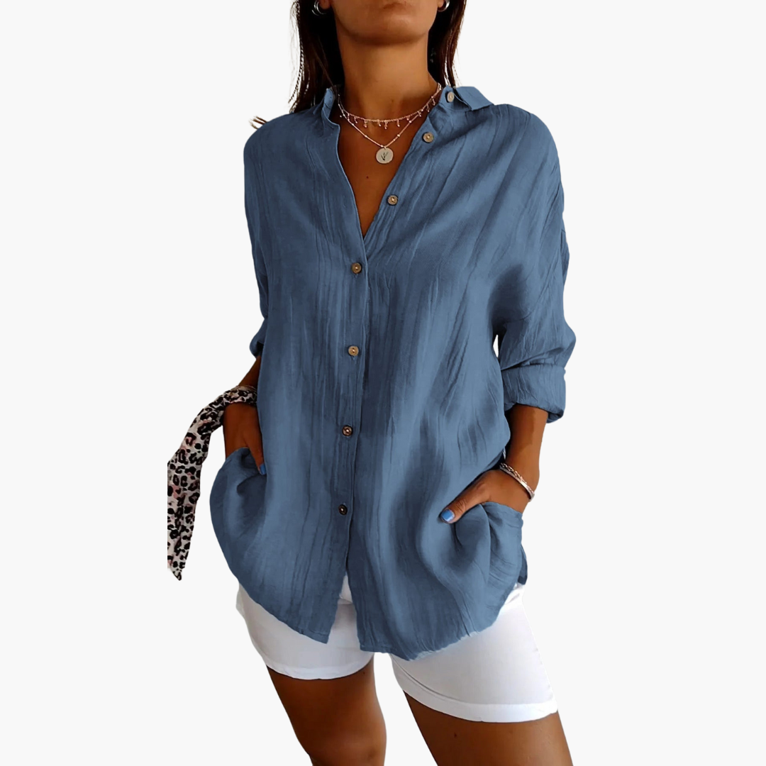 Sienna Elegant Pleated Shirt