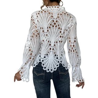 Patrice Chic Flounce Sleeve Blouse