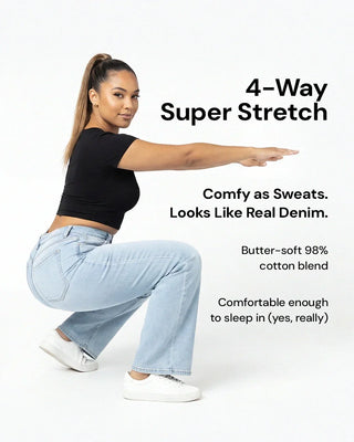 Remerie Mid Rise BBL Wide Leg Jeans