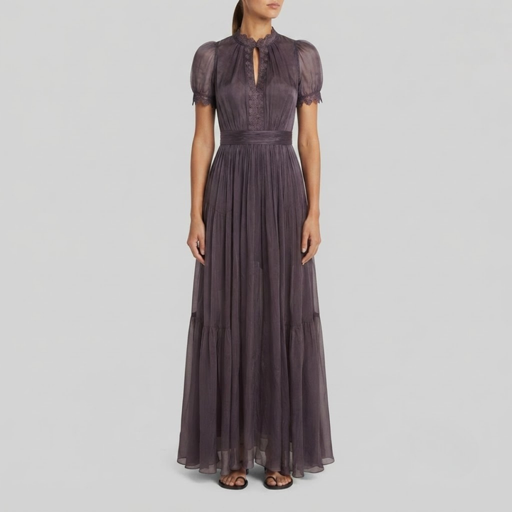 Amélie Chiffon Lace Maxi Dress