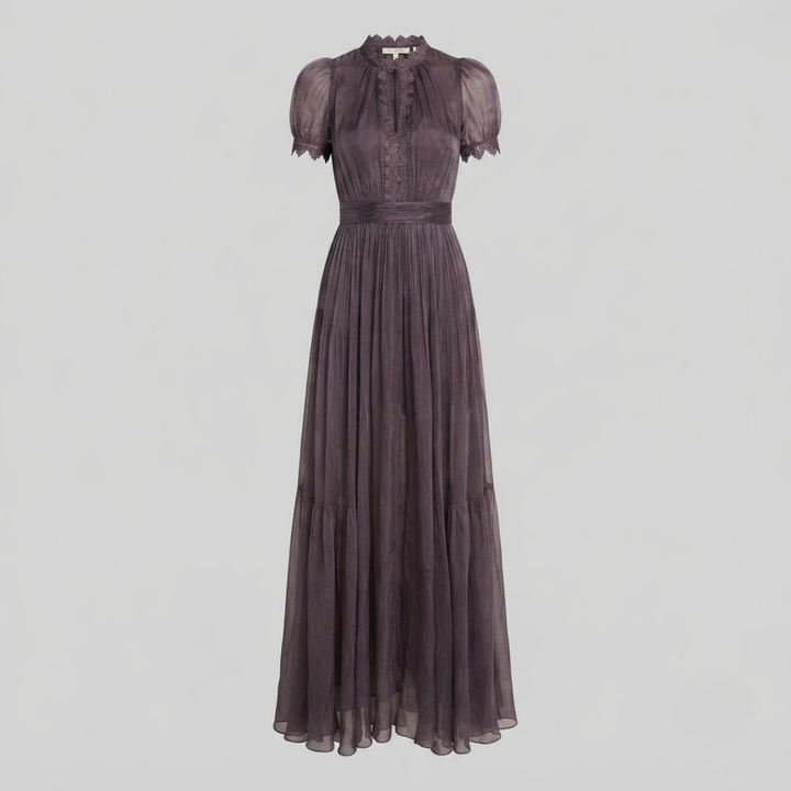 Amélie Chiffon Lace Maxi Dress