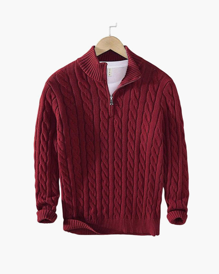 KESWICK Cable Knit Quarter Zip