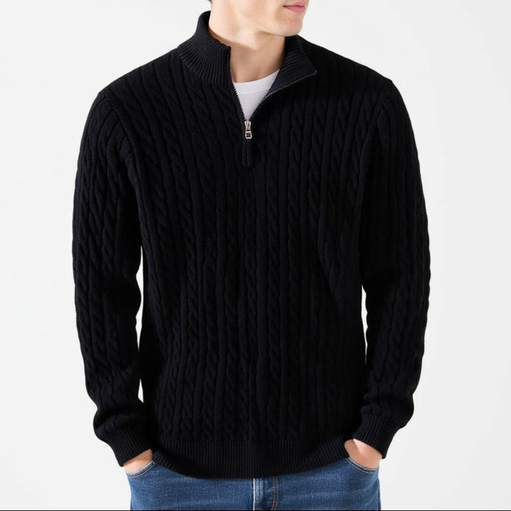 KESWICK Cable Knit Quarter Zip