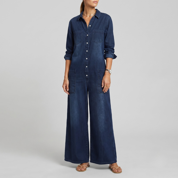 Eileen Casual Denim Jumpsuit
