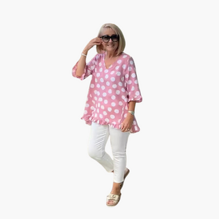 Evelyn Stylish V-Neck Blouse